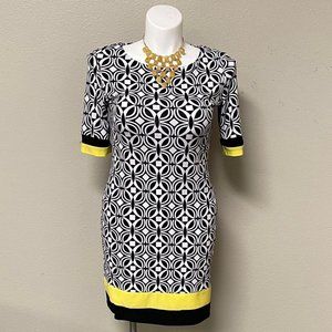 Madison Leigh Black & Yellow Casual Dress (10)